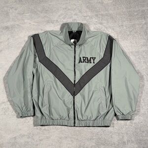 U.S. Army APFU Reflective PT Jacket Gray M Regular Military Issued Casual Urban